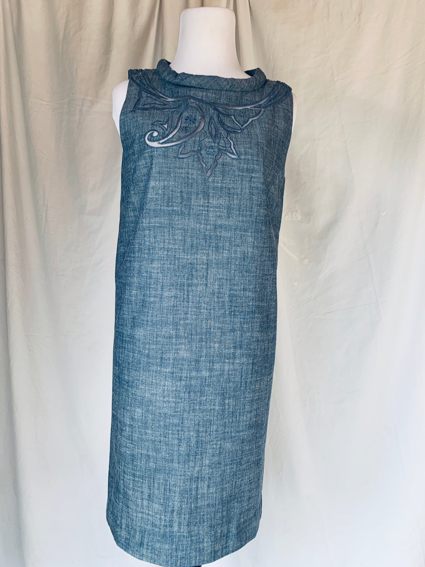 Soft Blue Denim Dress