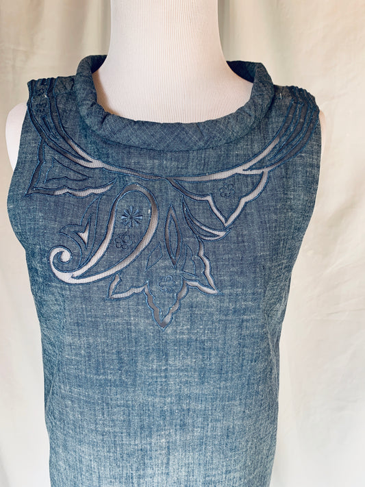 Soft Blue Denim Dress