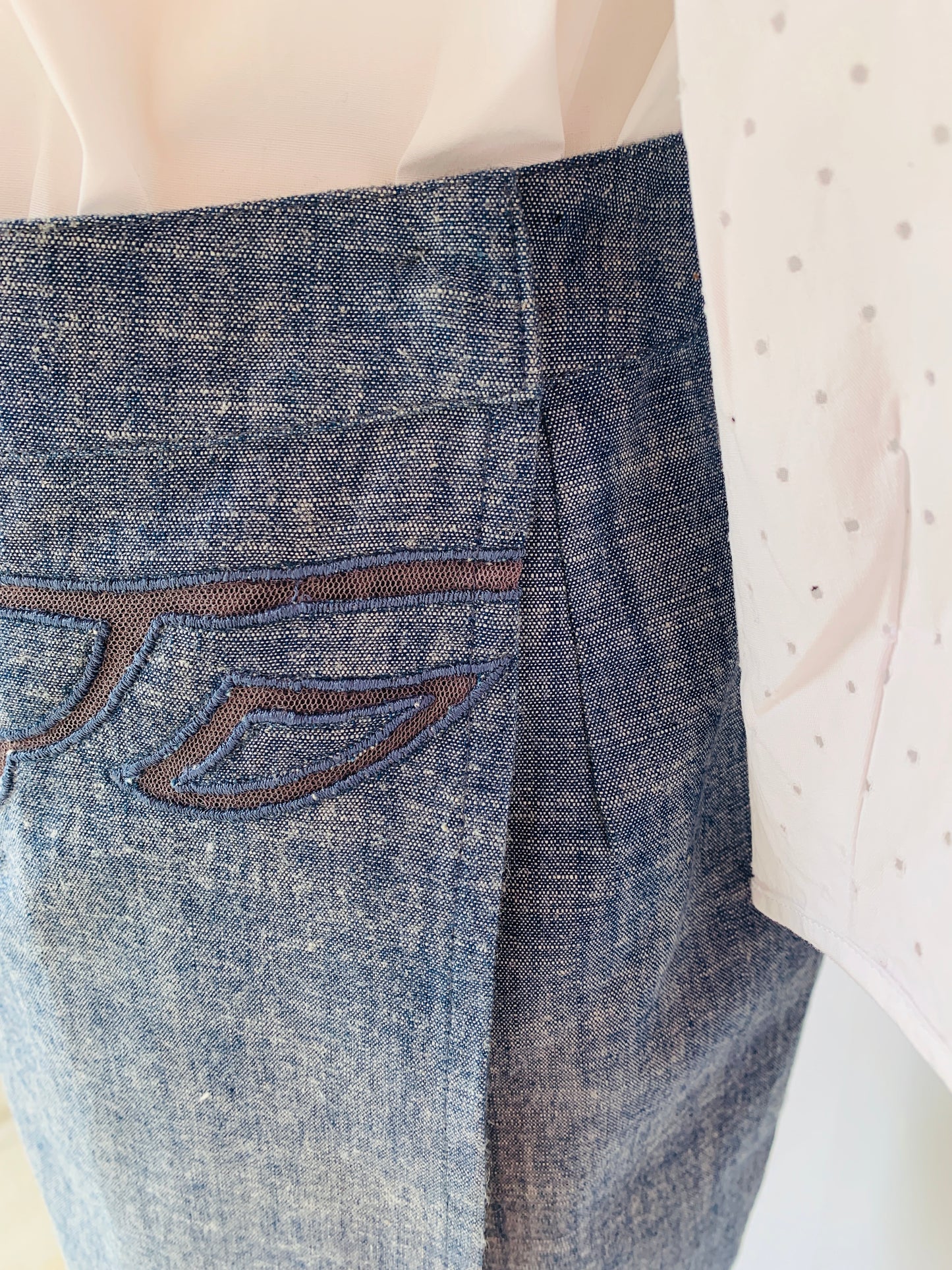 Soft Blue Denim Skirt